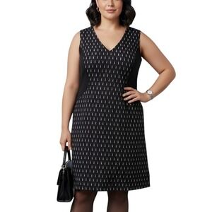 Hutch Anthropologie Lipstick Print Shift Dress, plus size 16W